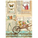 STAMPERIA A4 RICE PAPER PACKED - GARDEN BARROW - DFSA4867