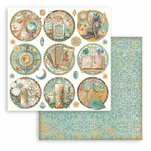 STAMPERIA 12X12 PAPER - FORTUNE ROUNDS - SBB996