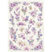 STAMPERIA A4 RICE PAPER PACKED- LAVENDER FLOWER PATTERN -DFSA4881