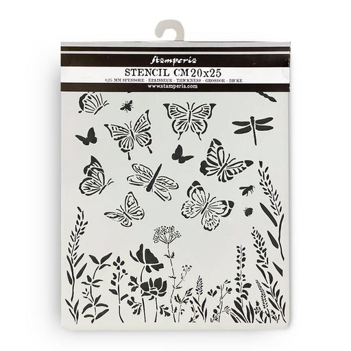 STAMPERIA STENCIL 20 X 25 CM - LAVENDER BUTTERFLIES - KSTD167