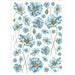 STAMPERIA A4 RICE PAPER PACKED- BLUE FLOWERS - DFSA4893