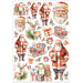 STAMPERIA A4 RICE PAPER PACKED- CLASSIC CHRISTMAS SANTA CLAUS  -DFSA4919
