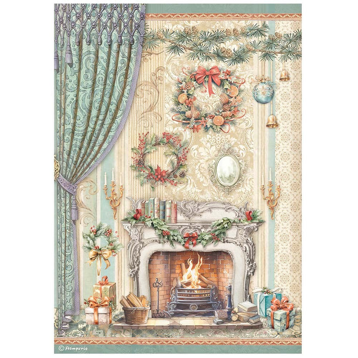 STAMPERIA A4 RICE PAPER PACKED- THE NUTCRACKER CHIMNEY  -DFSA4939