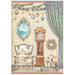 STAMPERIA A4 RICE PAPER PACKED- THE NUTCRACKER PENDULUM CLOCK AND CHAIR - DFSA4940
