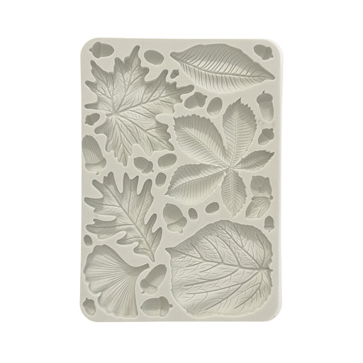 STAMPERIA SILICONE MOLD A5 - FOREST LEAVES AND ACORNS -KACMA539