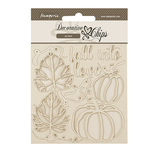 STAMPERIA DEC CHIPS 14 X 14CM- GOLDEN HARMONY PUMPKINS -SCB236