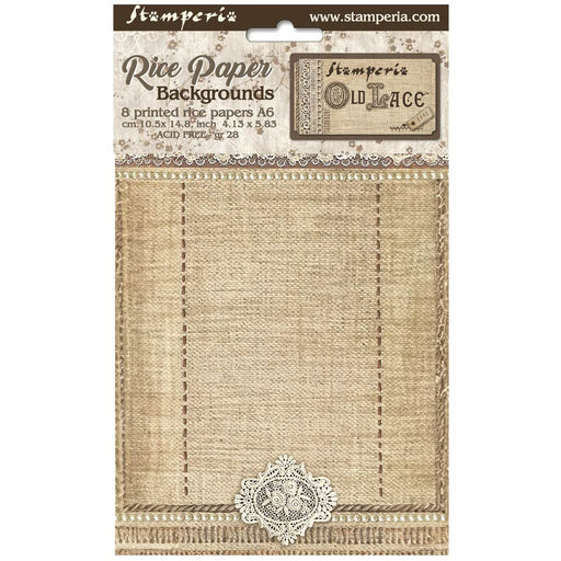 STAMPERIA RICE A6 BACKGROUNDS - OLD LACE -DFSAK6032