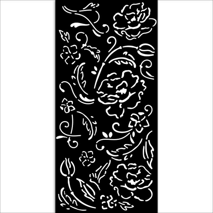 STAMPERIA STENCIL 12X25 -OLD LACE FLOWERS -KSTDL105