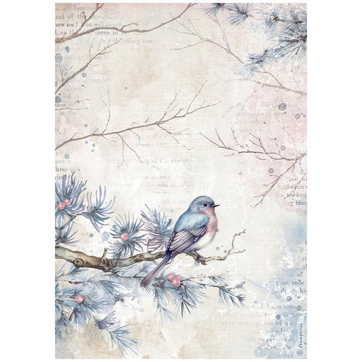 STAMPERIA A4 RICE PAPER PACKED- CREATE HAPPINESS DEWDROPS BIRDS - DFSA4973