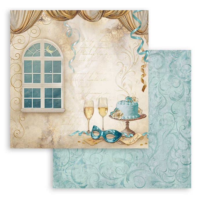 STAMPERIA 12X12 PAPER - MASQUERADE WINDOWS - SBB1046