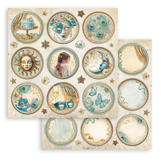 STAMPERIA 12X12 PAPER - MASQUERADE ROUNDS - SBB1047