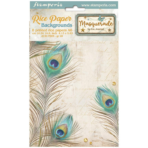 STAMPERIA RICE A6 BACKGROUNDS - MASQUERADE -DFSAK6036