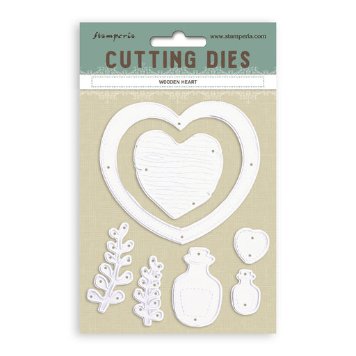 STAMPERIA CUTTING DIES A6 WOODEN HEART - SFT03
