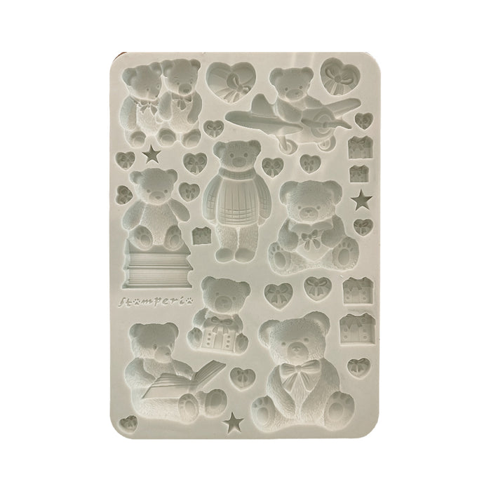 STAMPERIA SILICONE MOULDS A5 THE OWL'S TEDDY BEARS -  KACMA557