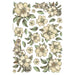 STAMPERIA A4 RICE PAPER PACKED- WHITE FLOWERS -DFSA4987