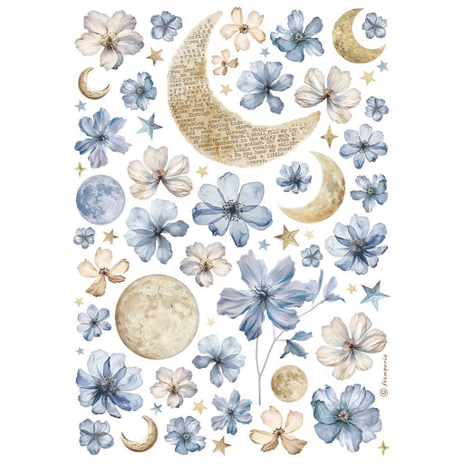 STAMPERIA A4 RICE PAPER PACKED- SUN AND MOON -DFSA4996