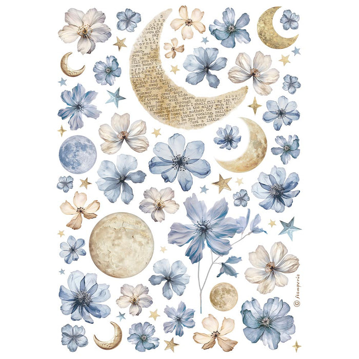 STAMPERIA A4 RICE PAPER PACKED- SUN AND MOON -DFSA4996