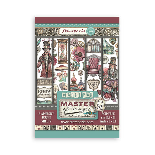 STAMPERIA WASHI PAD 8 SHEETS A5 MASTER OF MAGIC - SBW16