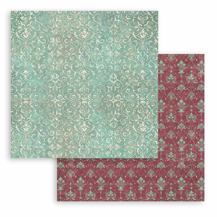 STAMPERIA 12X12 PAPER - MASTER OF MAGIC TURQUOISE TAPESTRY -SBB1054