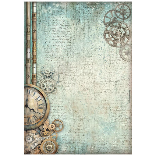 STAMPERIA A4 RICE PAPER PACKED- MASTER OF MAGIC CLOCK -DFSA41010