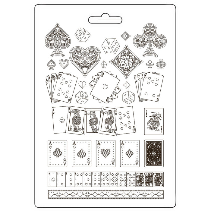 STAMPERIA SOFT MOULDS A4 - MASTER OF MAGIC CARDS -K3PTA4588