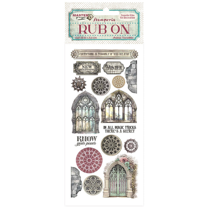 STAMPERIA RUB-ON MASTER OF MAGIC GOTHIC WINDOWS -DFLRB147