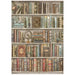 STAMPERIA A4 RICE PAPER PACKED- BOOKSHELF -DFSA41001
