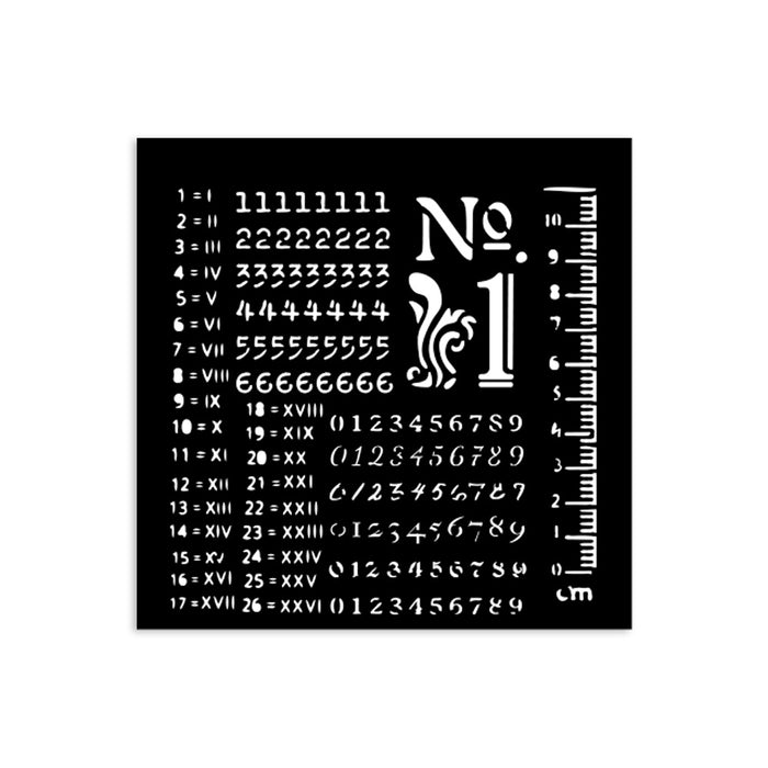 STAMPERIA STENCIL 12X12 - NUMBER PATTENS - KSTDS22
