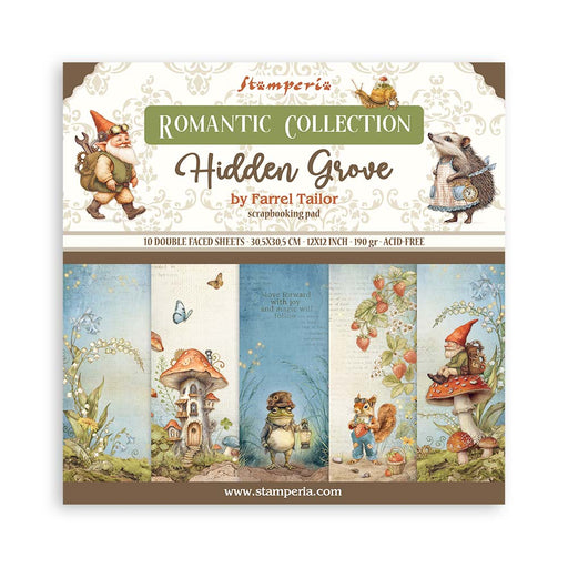 STAMPERIA 12 X 12 PAPER PACK DOUBLE FACE HIDDEN GROVE - SBBL168