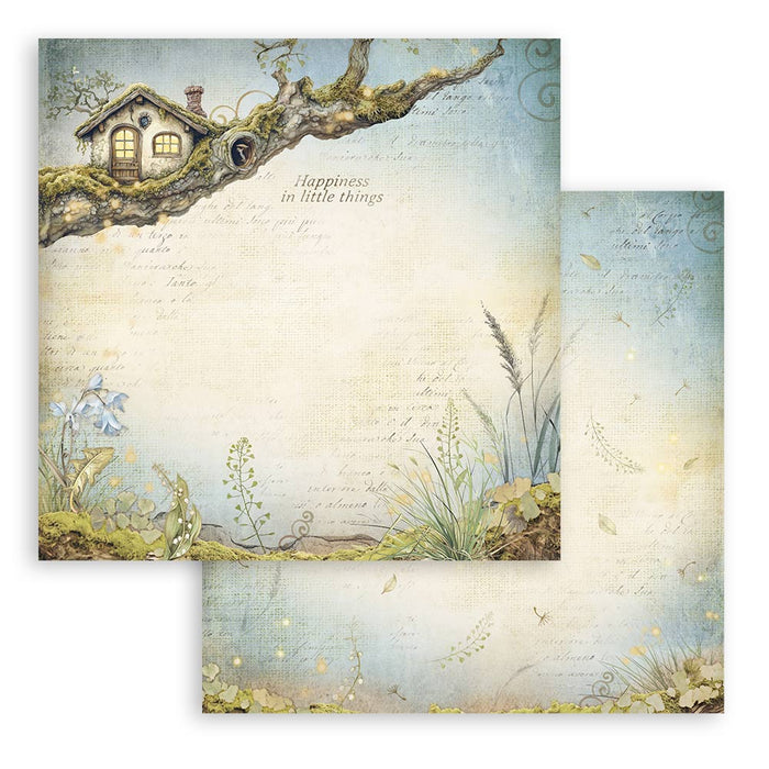 STAMPERIA 12X12 PAPER -HIDDEN GROVE TREEHOUSE - SBB1057