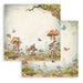 STAMPERIA 12X12 PAPER -HIDDEN GROVE MUSHROOM HOUSE - SBB1058