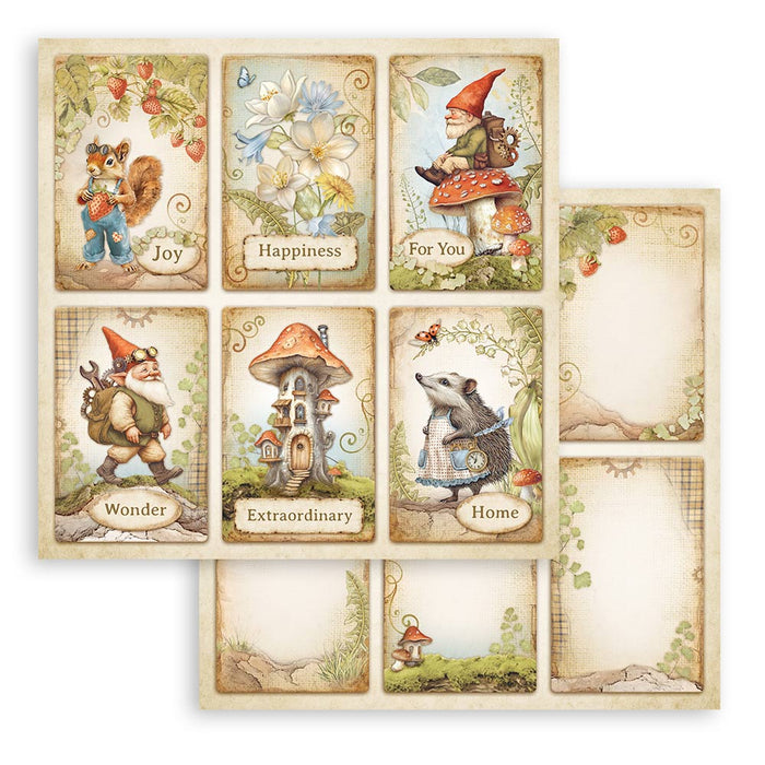 STAMPERIA 12X12 PAPER -HIDDEN GROVE 6 CARDS - SBB1060