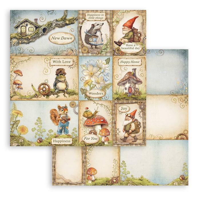 STAMPERIA 12X12 PAPER -HIDDEN GROVE TREEHOUSE - SBB1057