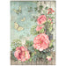 STAMPERIA A4 RICE PAPER PACKED- HOUSE OF ROSES FLOWER CORNER - DFSA41018