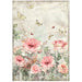 STAMPERIA A4 RICE PAPER PACKED- HOUSE OF ROSES ROSES AND BUTTERFLY - DFSA41019
