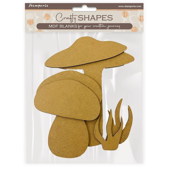 STAMPERIA CRAFTY SHAPES HIDDEN GROVE MUSHROOMS -KLSM44