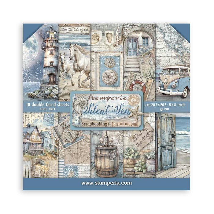STAMPERIA 8 X 8 PAPER PACK  SILENT SEA - SBBS125