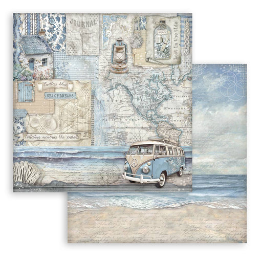 STAMPERIA 12X12 PAPERSILENT SEA VAN - SBB1065