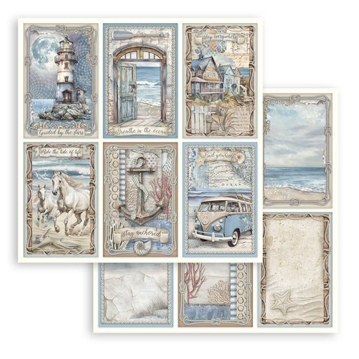 STAMPERIA 12X12 PAPER SILENT SEA 6 CARDS - SBB1067
