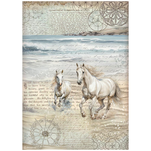 STAMPERIA A4 RICE PAPER PACKED SILENT SEA HORSES - DFSA41025