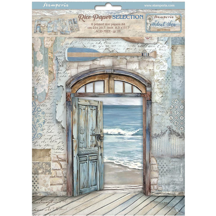 STAMPERIA A4 RICE PAPER PACKED PKT 6 SILENT SEA - DFSA4XSL