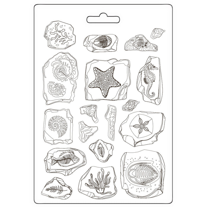 STAMPERIA SOFT MOULDS A5 SILENT SEA FOSSILS - K3PTA5670