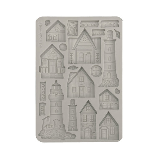 STAMPERIA SILICONE MOLD A5 SILENT SEA HOUSES AND LIGHTHOUSE - KACMA577