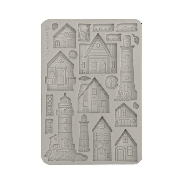 STAMPERIA SILICONE MOLD A5 SILENT SEA HOUSES AND LIGHTHOUSE - KACMA577
