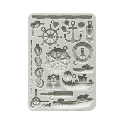 STAMPERIA SILICONE MOLD A5 SILENT SEA RUDDER AND BOATS - KACMA579