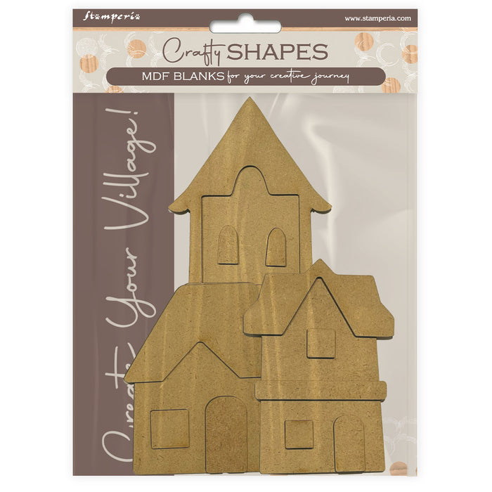 STAMPERIA CRAFTY SHAPES SILENT SEA HOUSE LANDSCAPE - KLSM46