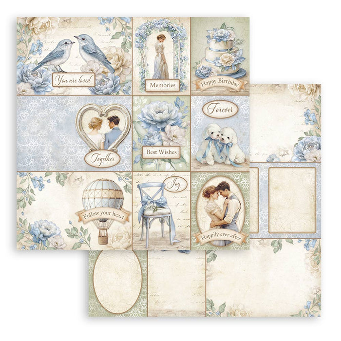 STAMPERIA 12X12 PAPER TIMELESS 9 CARDS - SBB1072