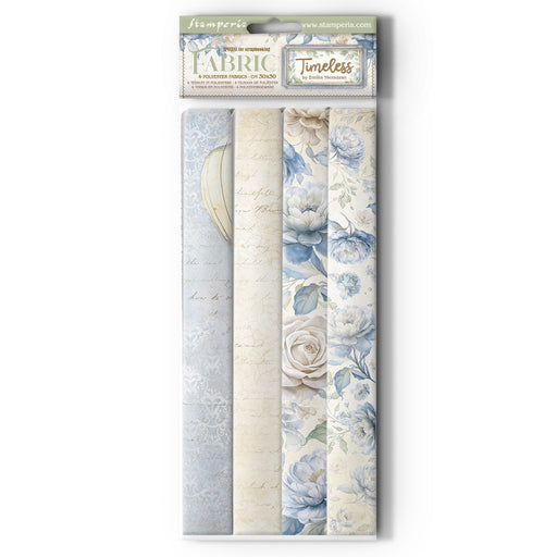 STAMPERIA PACK 4 SHEETS FABRIC CM 30X30 TIMELESS - SBPLT46