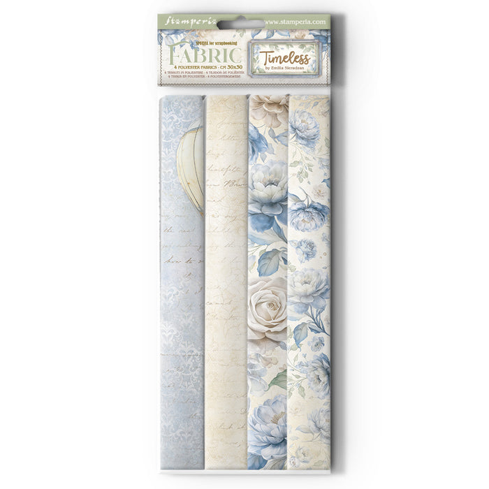 STAMPERIA PACK 4 SHEETS FABRIC CM 30X30 TIMELESS - SBPLT46