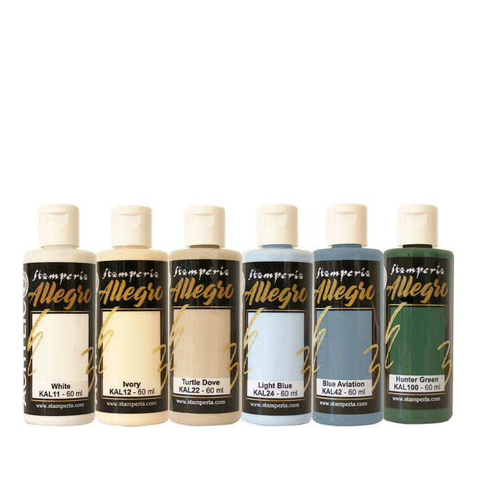 STAMPERIA KIT 6 ALLEGRO COLORS 60 ML TIMELESS - KALKIT61
